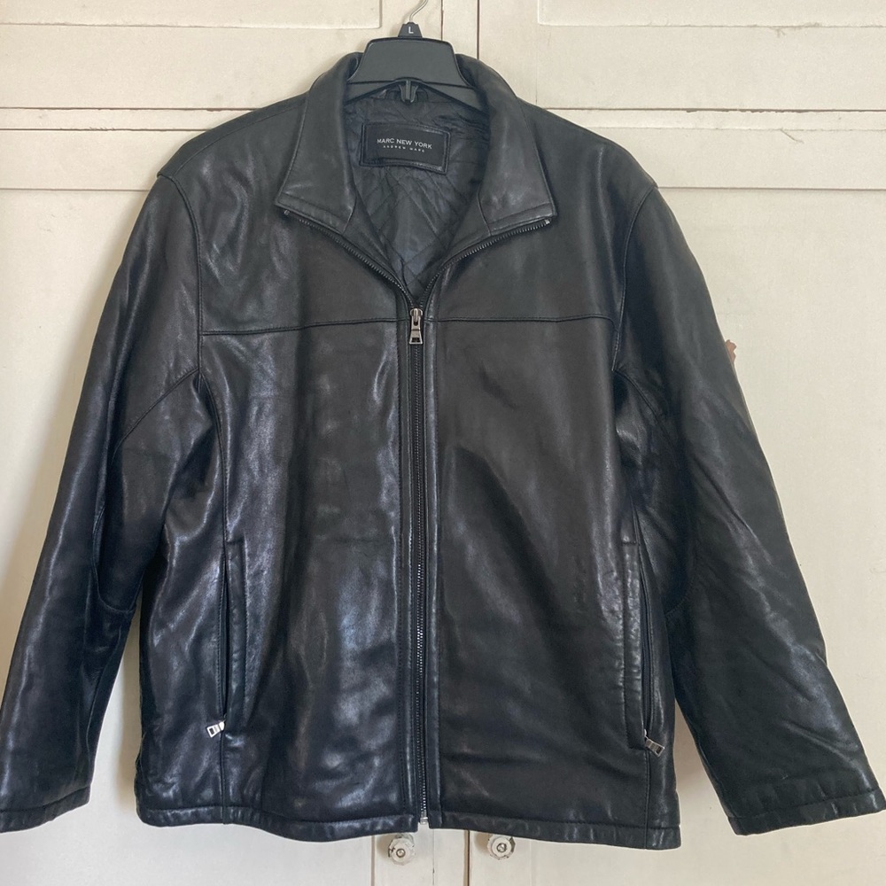 Marc New York Leather Flight Bomber Jacket XL